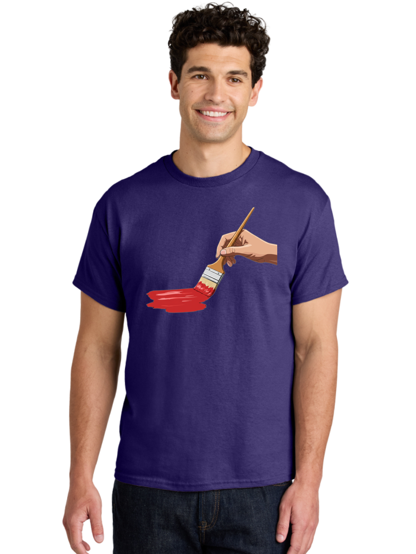 Hand-Painting-With-Red-Paint Men'S Graphic Tee, 100% Cotton, Comfortable Casual Summer Wear, Machine Washable, Vintage Camera, Old Camera, Antique Camera, Black Camera, Classic Photography, Photography Equipment, Nostalgic Device, Film Camera, Bak718