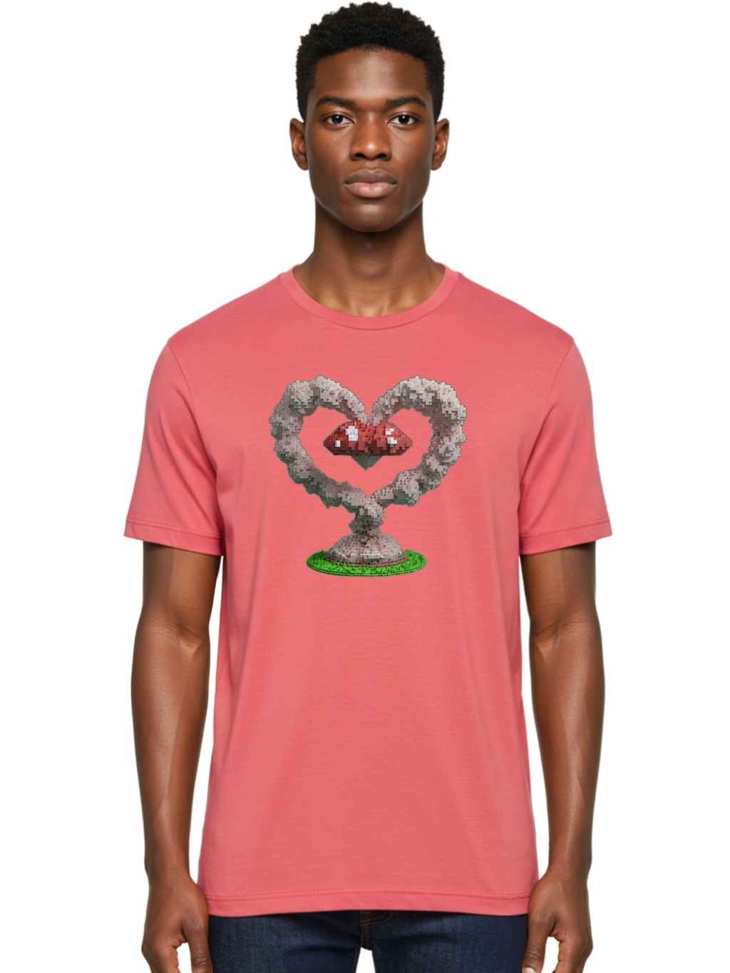 Heart-Shaped-Red-Mushrooms Men'S Graphic Tee, 100% Cotton, Comfortable Casual Summer Wear, Machine Washable, Vintage Camera, Old Camera, Antique Camera, Black Camera, Classic Photography, Photography Equipment, Nostalgic Device, Film Camera, Bak721