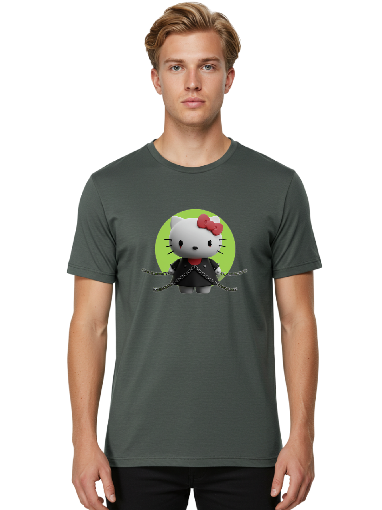 Hello-Kitty-1 Men'S Graphic Tee, 100% Cotton, Comfortable Casual Summer Wear, Machine Washable, Vintage Camera, Old Camera, Antique Camera, Black Camera, Classic Photography, Photography Equipment, Nostalgic Device, Film Camera, Camera Art Bak723