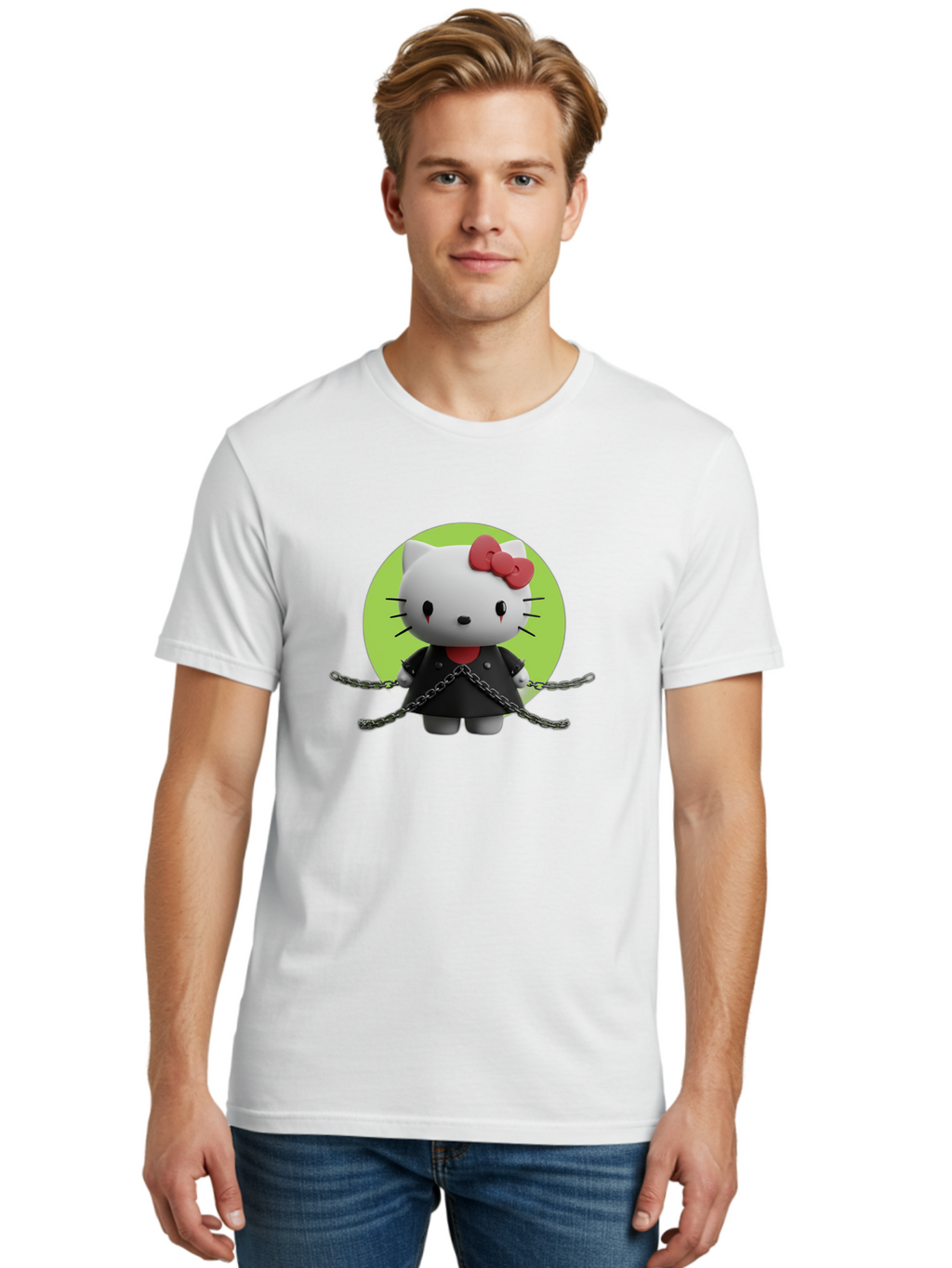 Hello-Kitty-1 Men'S Graphic Tee, 100% Cotton, Comfortable Casual Summer Wear, Machine Washable, Vintage Camera, Old Camera, Antique Camera, Black Camera, Classic Photography, Photography Equipment, Nostalgic Device, Film Camera, Camera Art Bak723