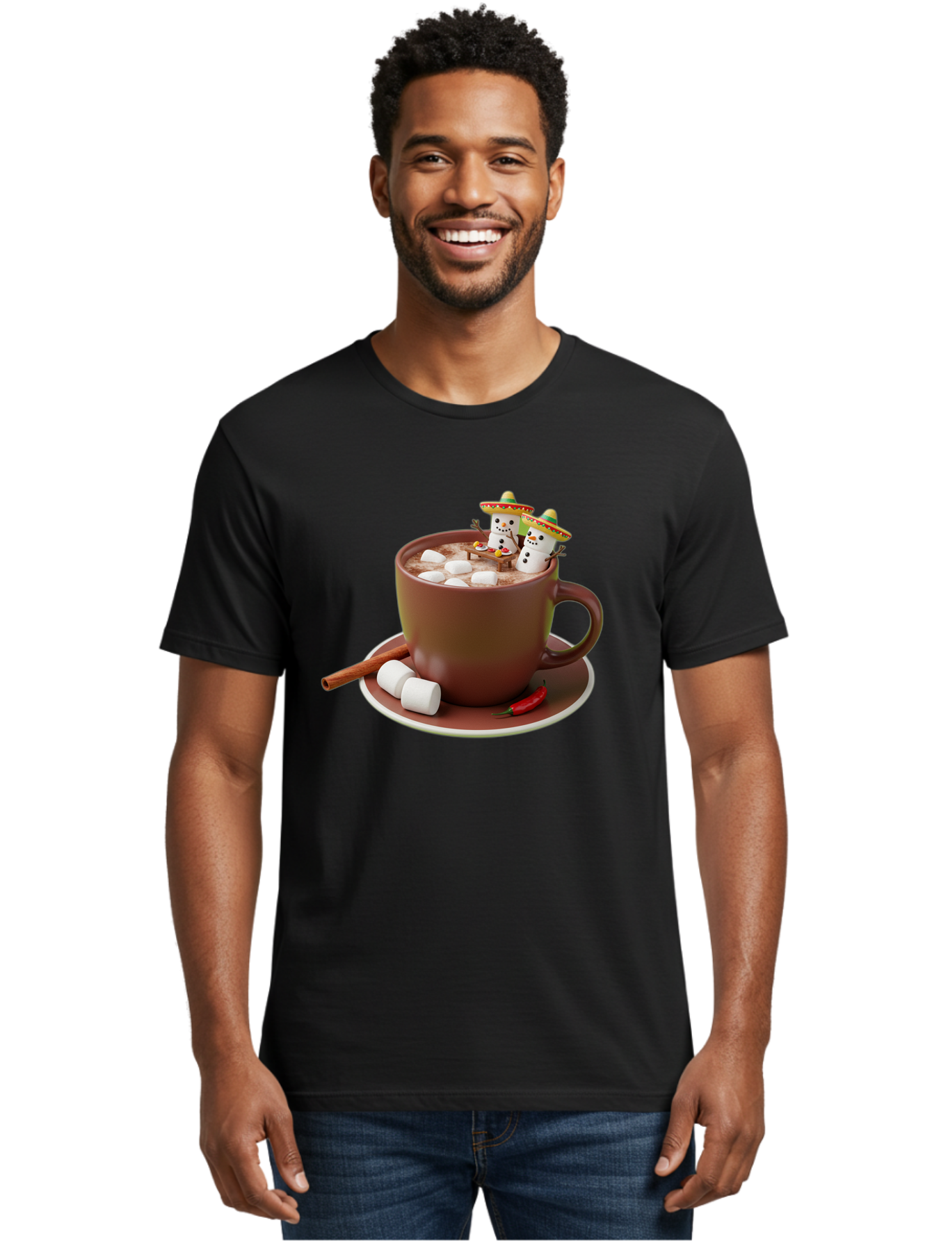 Hot-Chocolate-1 Men'S Graphic Tee, 100% Cotton, Comfortable Casual Summer Wear, Machine Washable, Vintage Camera, Old Camera, Antique Camera, Black Camera, Classic Photography, Photography Equipment, Nostalgic Device, Film Camera, Camera Art Bak728