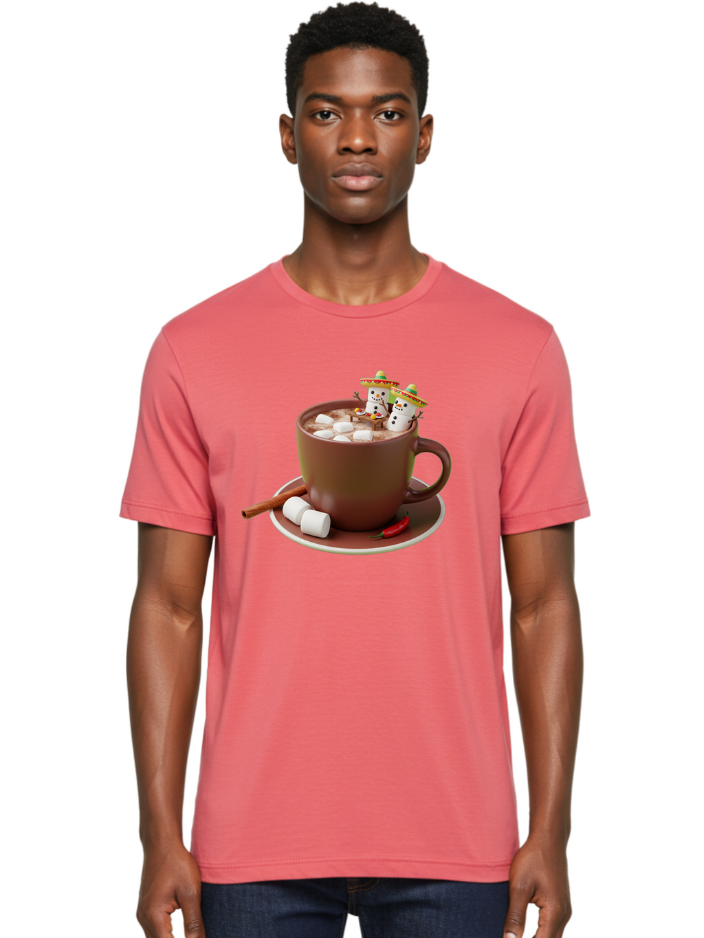 Hot-Chocolate-1 Men'S Graphic Tee, 100% Cotton, Comfortable Casual Summer Wear, Machine Washable, Vintage Camera, Old Camera, Antique Camera, Black Camera, Classic Photography, Photography Equipment, Nostalgic Device, Film Camera, Camera Art Bak728