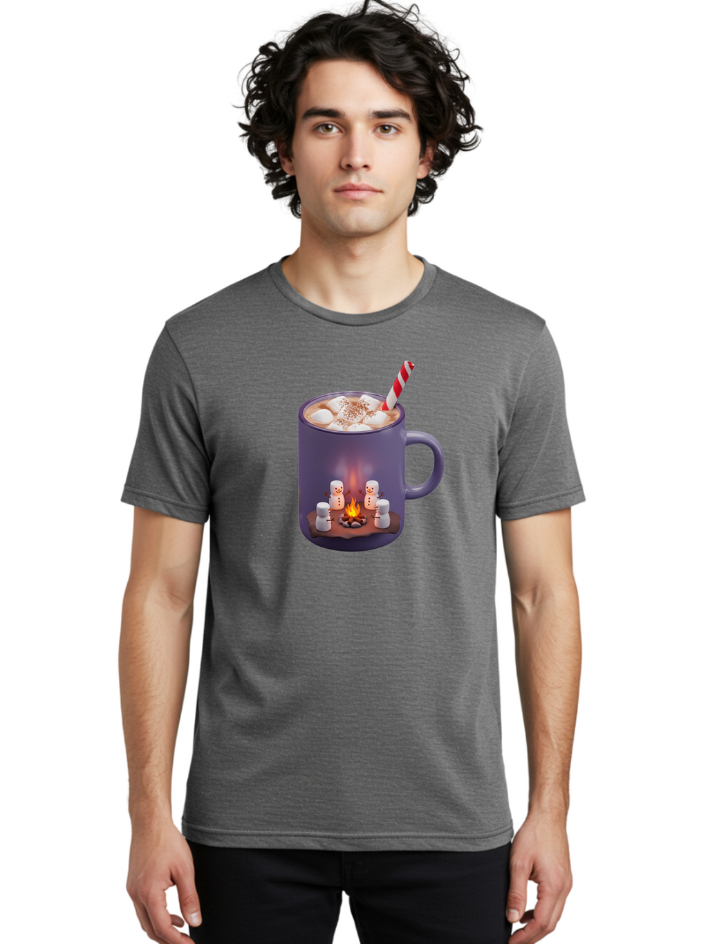 Hot-Chocolate-Mug Men'S Graphic Tee, 100% Cotton, Comfortable Casual Summer Wear, Machine Washable, Vintage Camera, Old Camera, Antique Camera, Black Camera, Classic Photography, Photography Equipment, Nostalgic Device, Film Camera, Camera Art Bak731