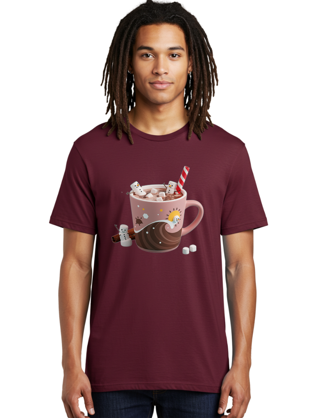 Hot-Chocolate-Snowmen Men'S Graphic Tee, 100% Cotton, Comfortable Casual Summer Wear, Machine Washable, Vintage Camera, Old Camera, Antique Camera, Black Camera, Classic Photography, Photography Equipment, Nostalgic Device, Film Camera, Bak734
