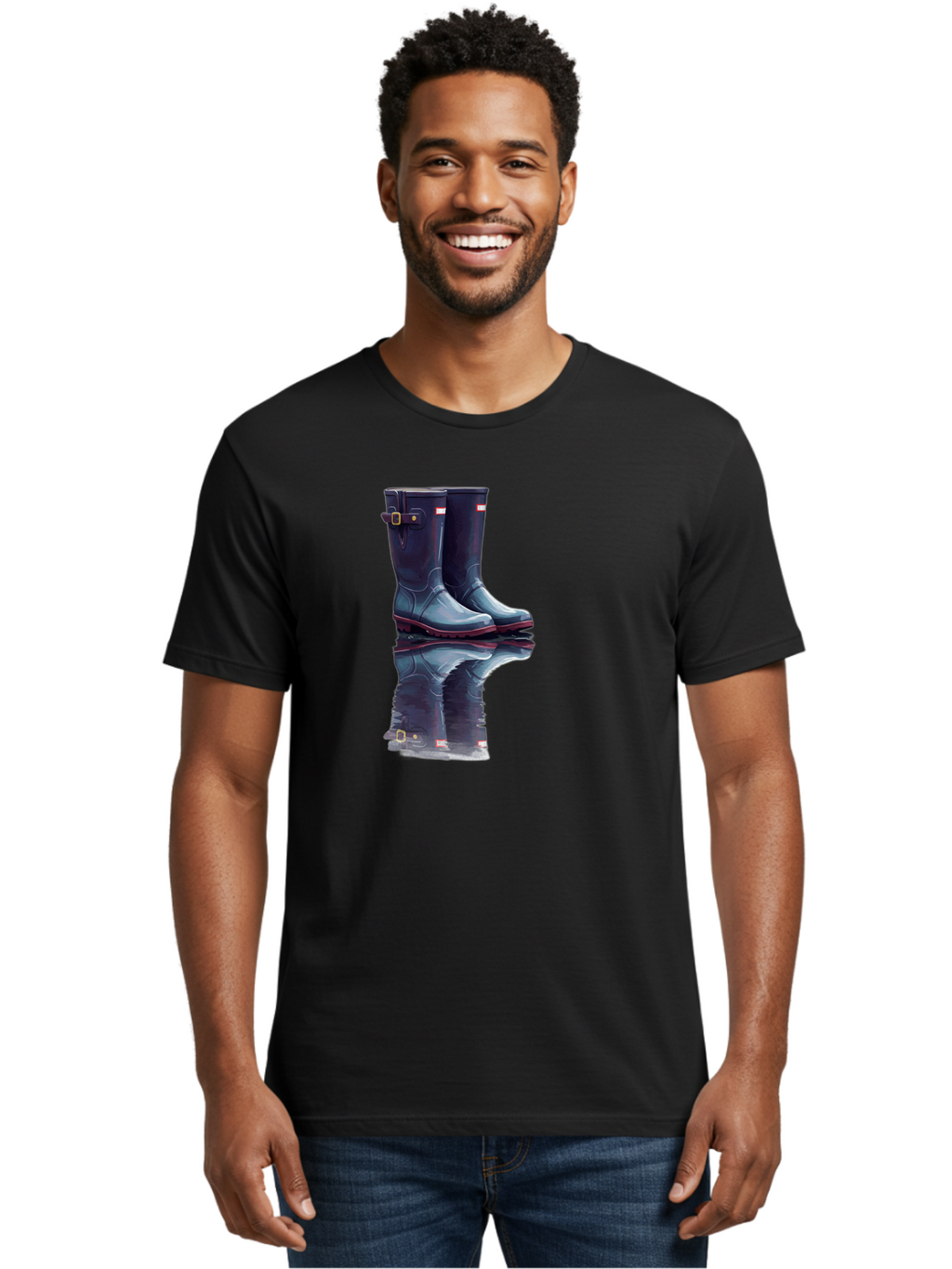 Hunter-Boots-1 Men'S Graphic Tee, 100% Cotton, Comfortable Casual Summer Wear, Machine Washable, Vintage Camera, Old Camera, Antique Camera, Black Camera, Classic Photography, Photography Equipment, Nostalgic Device, Film Camera, Camera Art Bak738