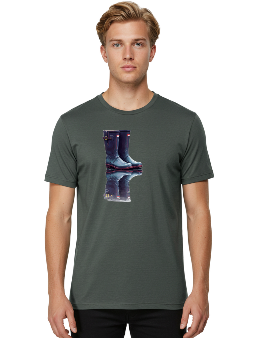 Hunter-Boots-1 Men'S Graphic Tee, 100% Cotton, Comfortable Casual Summer Wear, Machine Washable, Vintage Camera, Old Camera, Antique Camera, Black Camera, Classic Photography, Photography Equipment, Nostalgic Device, Film Camera, Camera Art Bak738