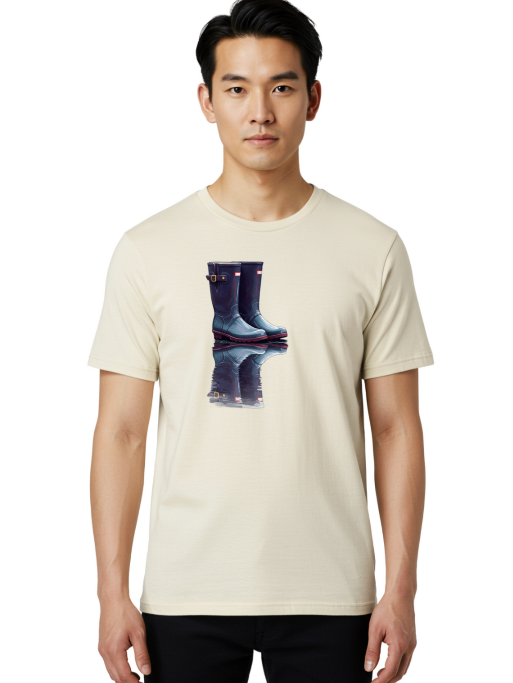 Hunter-Boots-1 Men'S Graphic Tee, 100% Cotton, Comfortable Casual Summer Wear, Machine Washable, Vintage Camera, Old Camera, Antique Camera, Black Camera, Classic Photography, Photography Equipment, Nostalgic Device, Film Camera, Camera Art Bak738