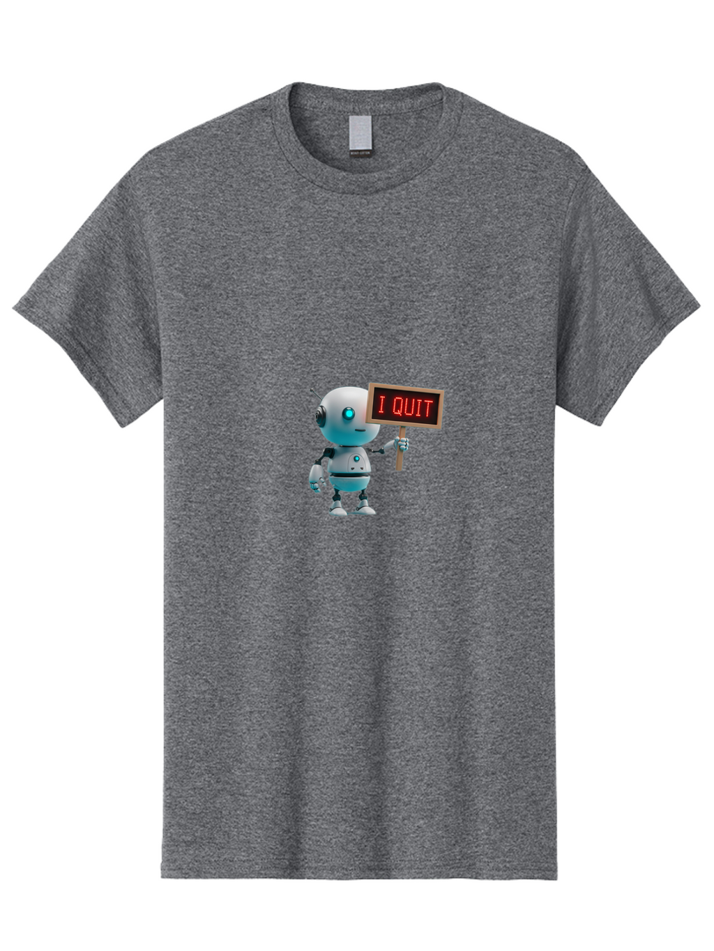 I-Quit-Robot-5 Men'S Graphic Tee, 100% Cotton, Comfortable Casual Summer Wear, Machine Washable, Vintage Camera, Old Camera, Antique Camera, Black Camera, Classic Photography, Photography Equipment, Nostalgic Device, Film Camera, Camera Art Bak747