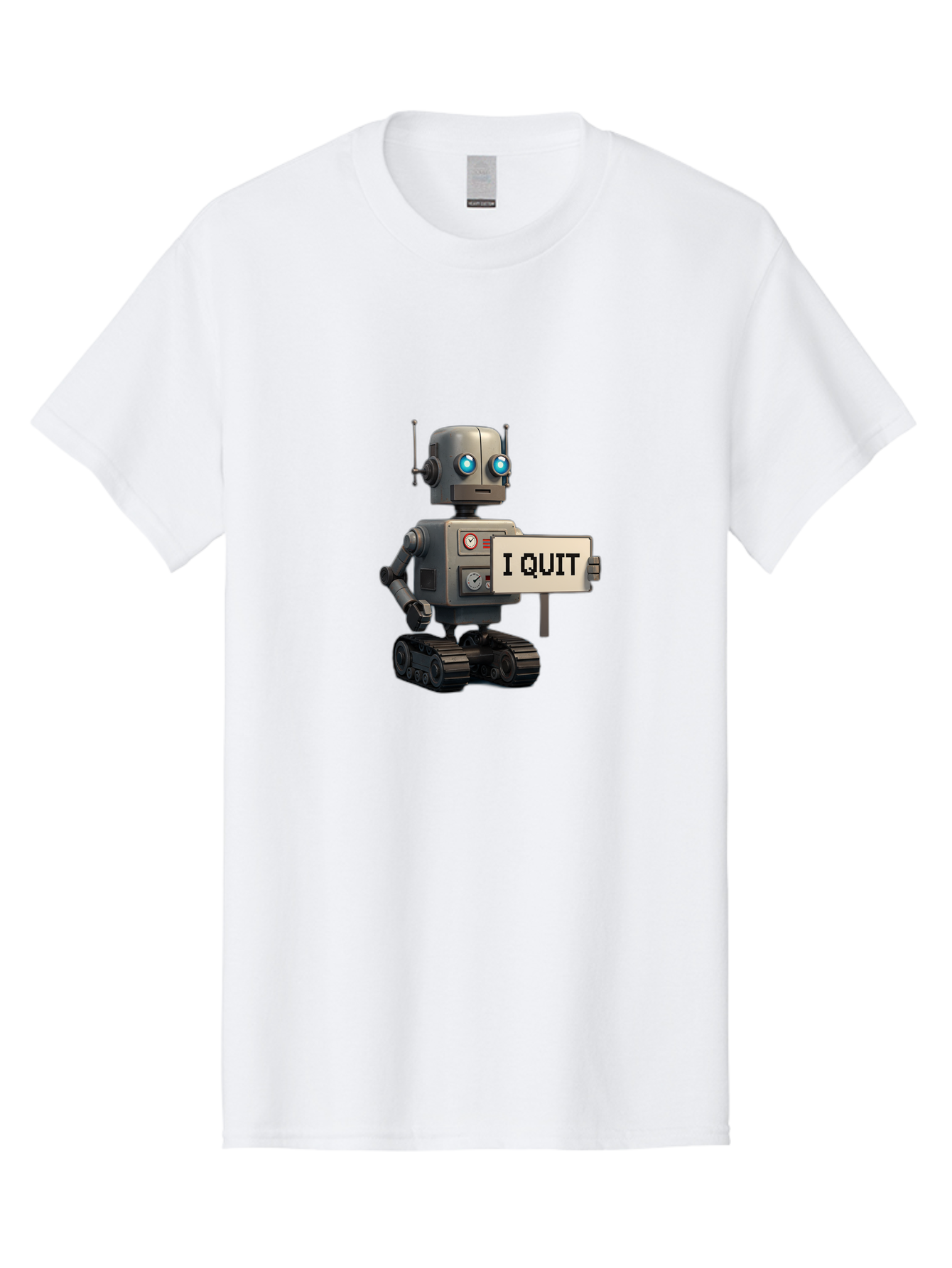 I-Quit-Robot Men'S Graphic Tee, 100% Cotton, Comfortable Casual Summer Wear, Machine Washable, Vintage Camera, Old Camera, Antique Camera, Black Camera, Classic Photography, Photography Equipment, Nostalgic Device, Film Camera, Camera Art Bak749