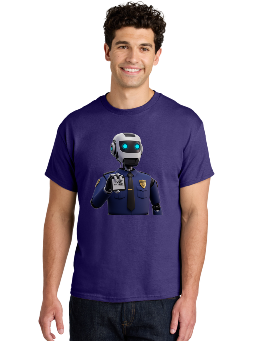 I-Quit-Security-Robot Men'S Graphic Tee, 100% Cotton, Comfortable Casual Summer Wear, Machine Washable, Vintage Camera, Old Camera, Antique Camera, Black Camera, Classic Photography, Photography Equipment, Nostalgic Device, Film Camera, Bak750