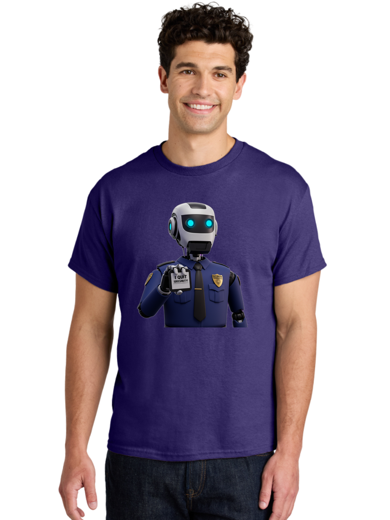 I-Quit-Security-Robot Men'S Graphic Tee, 100% Cotton, Comfortable Casual Summer Wear, Machine Washable, Vintage Camera, Old Camera, Antique Camera, Black Camera, Classic Photography, Photography Equipment, Nostalgic Device, Film Camera, Bak750
