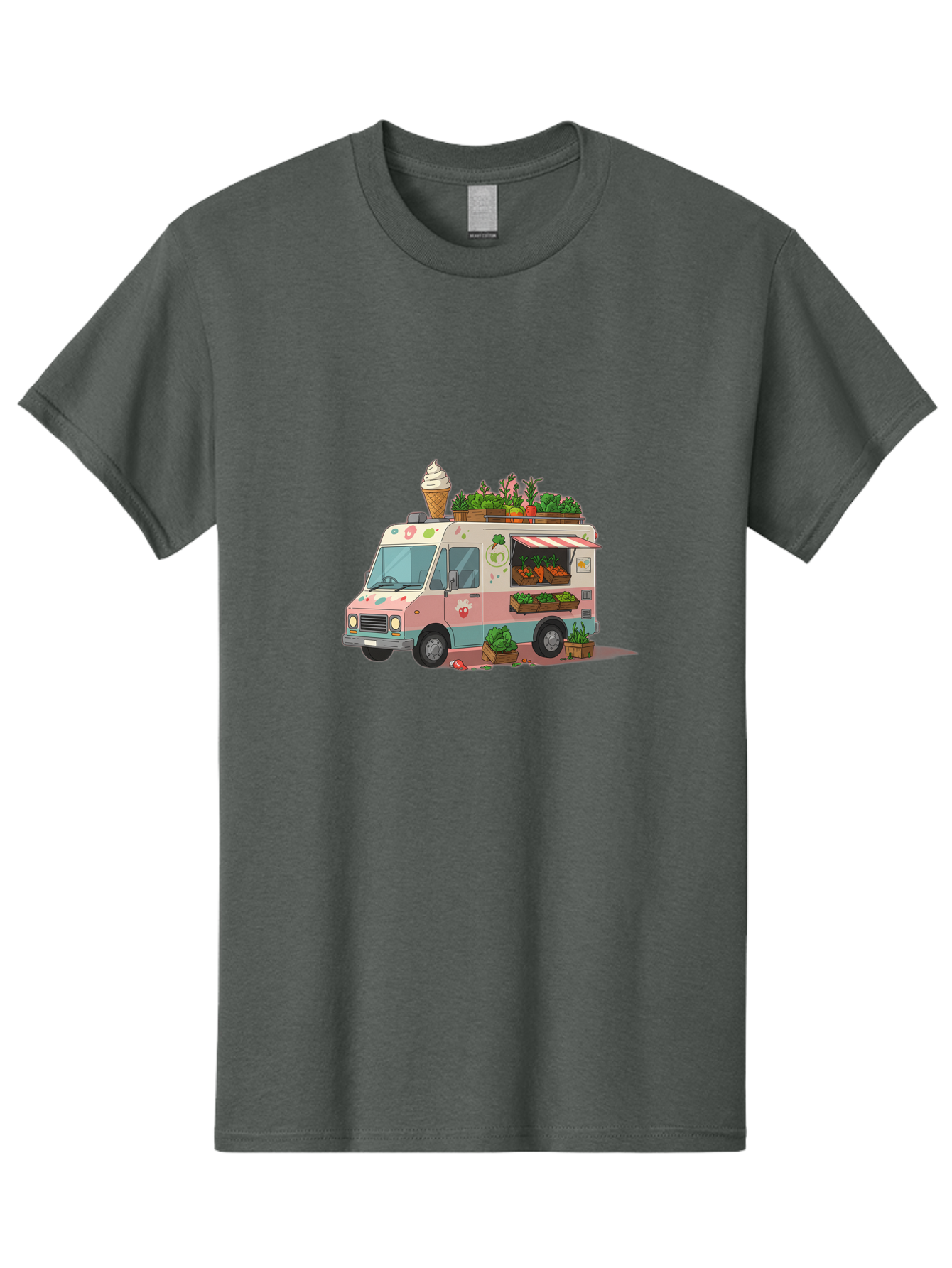 Ice-Cream-Truck Men'S Graphic Tee, 100% Cotton, Comfortable Casual Summer Wear, Machine Washable, Vintage Camera, Old Camera, Antique Camera, Black Camera, Classic Photography, Photography Equipment, Nostalgic Device, Film Camera, Camera Art Bak753