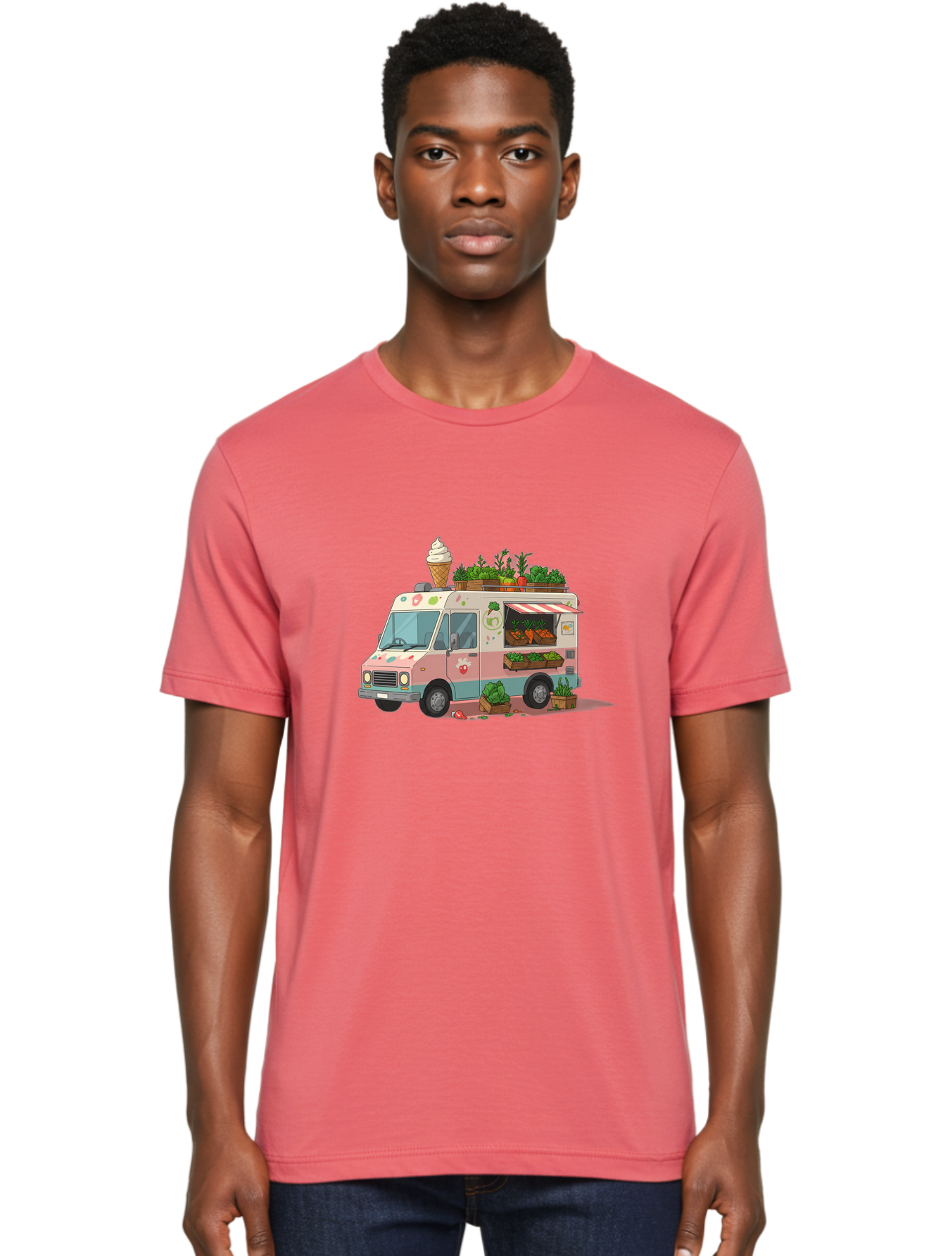 Ice-Cream-Truck Men'S Graphic Tee, 100% Cotton, Comfortable Casual Summer Wear, Machine Washable, Vintage Camera, Old Camera, Antique Camera, Black Camera, Classic Photography, Photography Equipment, Nostalgic Device, Film Camera, Camera Art Bak753