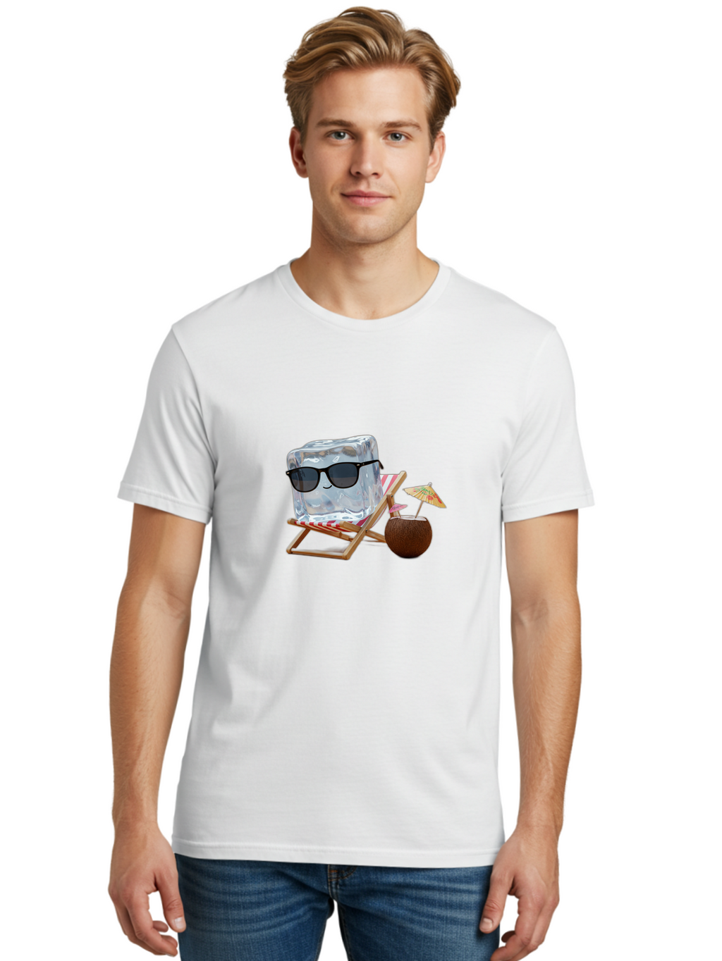 Ice-Cube-In-Sunglasses Men'S Graphic Tee, 100% Cotton, Comfortable Casual Summer Wear, Machine Washable, Vintage Camera, Old Camera, Antique Camera, Black Camera, Classic Photography, Photography Equipment, Nostalgic Device, Film Camera, Bak755
