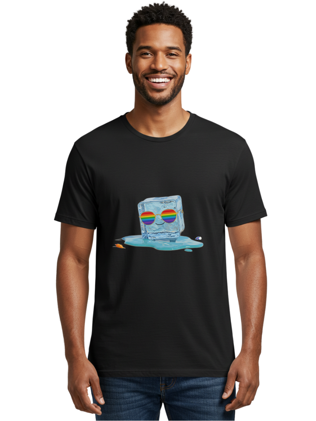 Ice-Cube-Sunglasses-2 Men'S Graphic Tee, 100% Cotton, Comfortable Casual Summer Wear, Machine Washable, Vintage Camera, Old Camera, Antique Camera, Black Camera, Classic Photography, Photography Equipment, Nostalgic Device, Film Camera, Bak757
