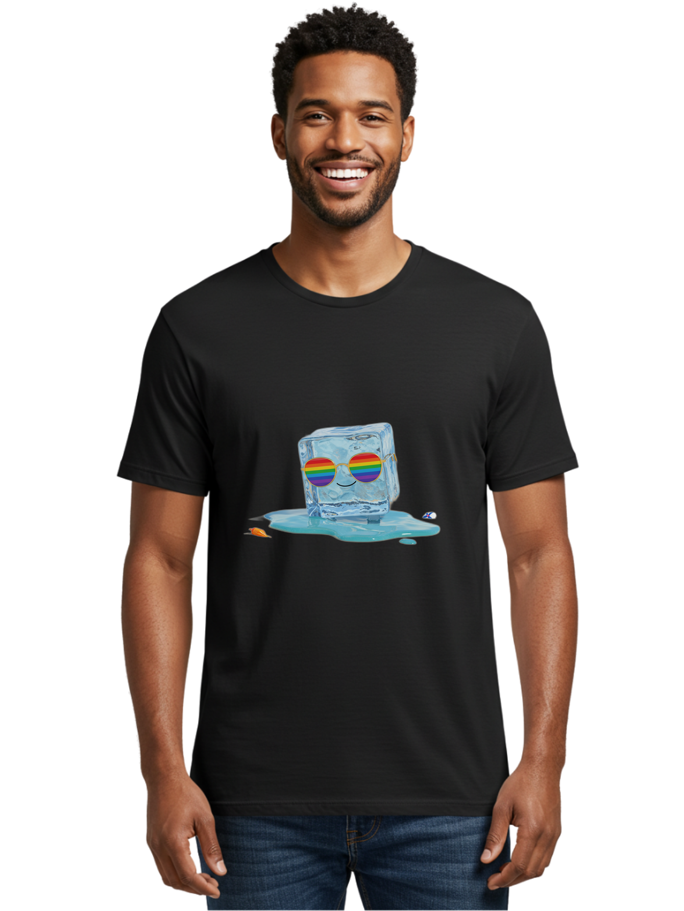 Ice-Cube-Sunglasses-2 Men'S Graphic Tee, 100% Cotton, Comfortable Casual Summer Wear, Machine Washable, Vintage Camera, Old Camera, Antique Camera, Black Camera, Classic Photography, Photography Equipment, Nostalgic Device, Film Camera, Bak757