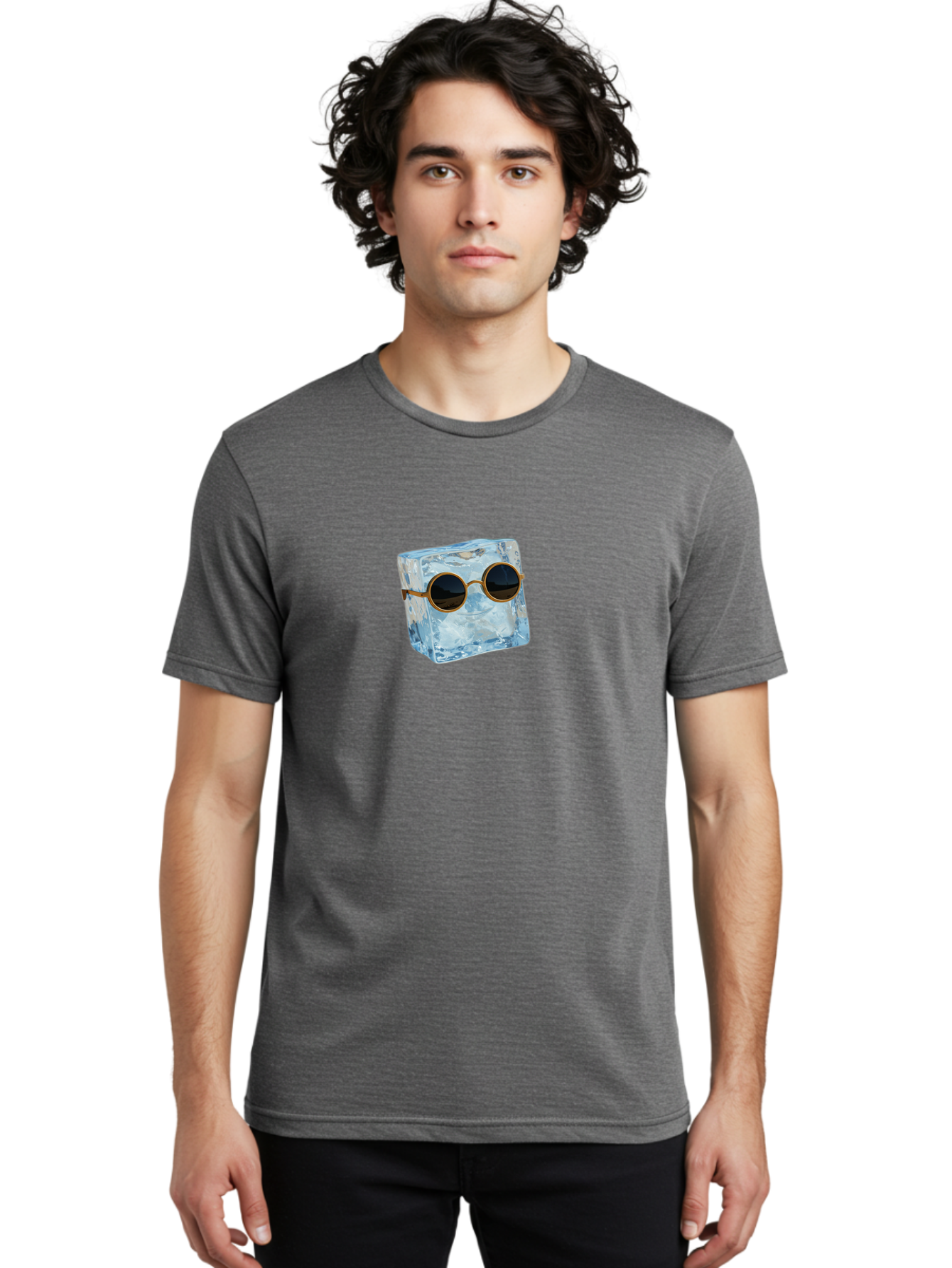 Ice-Cube-Sunglasses Men'S Graphic Tee, 100% Cotton, Comfortable Casual Summer Wear, Machine Washable, Vintage Camera, Old Camera, Antique Camera, Black Camera, Classic Photography, Photography Equipment, Nostalgic Device, Film Camera, Bak758