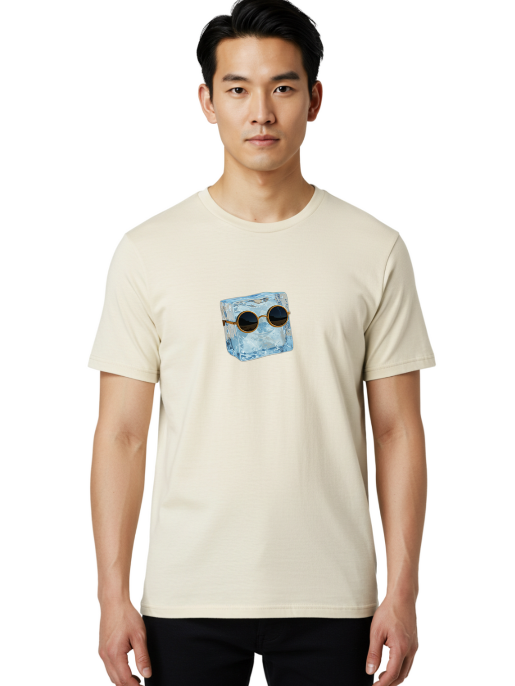 Ice-Cube-Sunglasses Men'S Graphic Tee, 100% Cotton, Comfortable Casual Summer Wear, Machine Washable, Vintage Camera, Old Camera, Antique Camera, Black Camera, Classic Photography, Photography Equipment, Nostalgic Device, Film Camera, Bak758