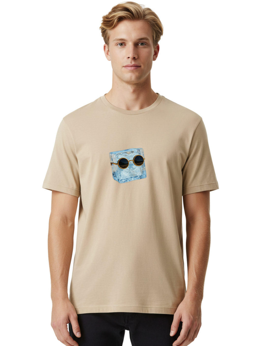 Ice-Cube-Sunglasses Men'S Graphic Tee, 100% Cotton, Comfortable Casual Summer Wear, Machine Washable, Vintage Camera, Old Camera, Antique Camera, Black Camera, Classic Photography, Photography Equipment, Nostalgic Device, Film Camera, Bak758