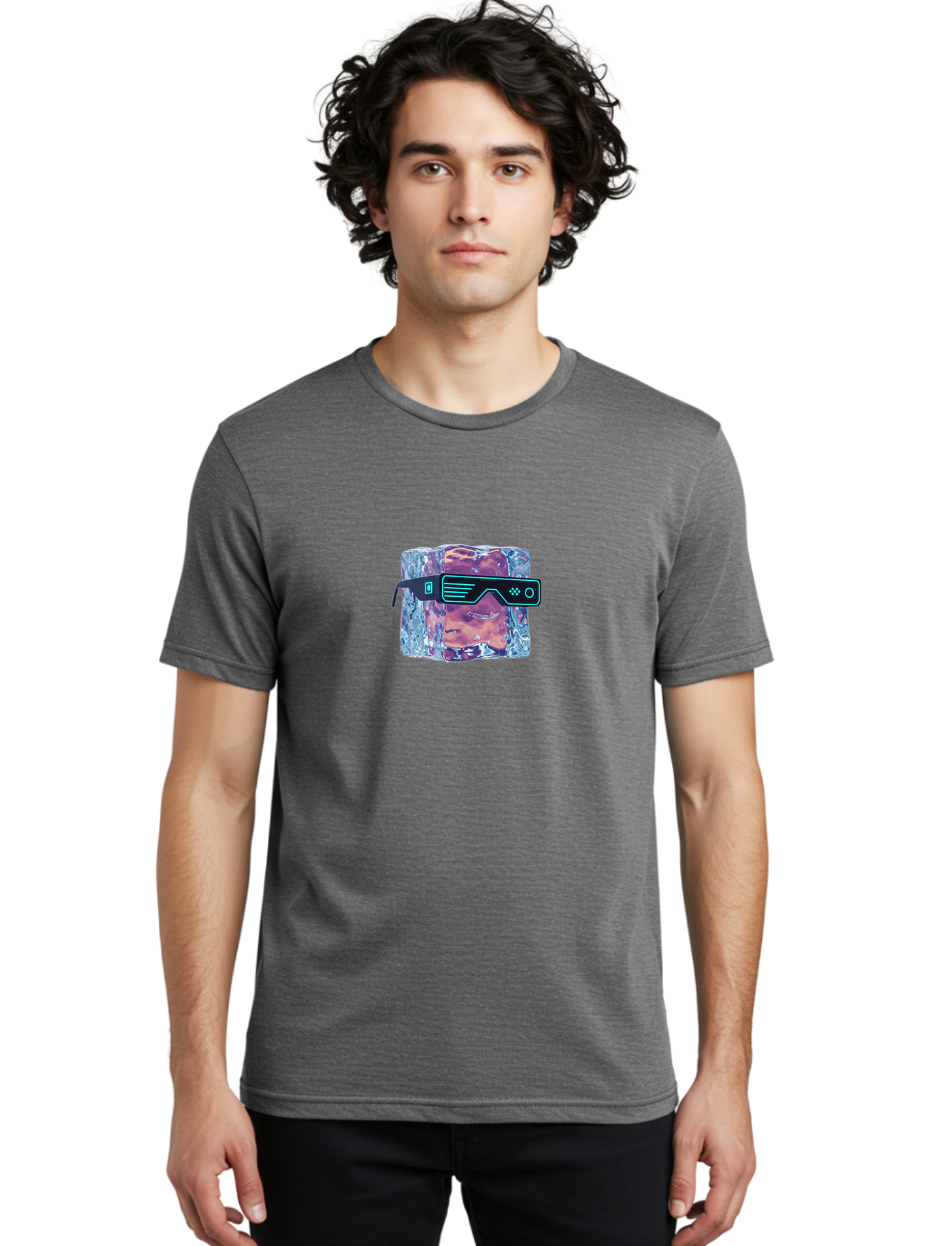 Ice-Cube-Vr-Goggles Men'S Graphic Tee, 100% Cotton, Comfortable Casual Summer Wear, Machine Washable, Vintage Camera, Old Camera, Antique Camera, Black Camera, Classic Photography, Photography Equipment, Nostalgic Device, Film Camera, Bak759