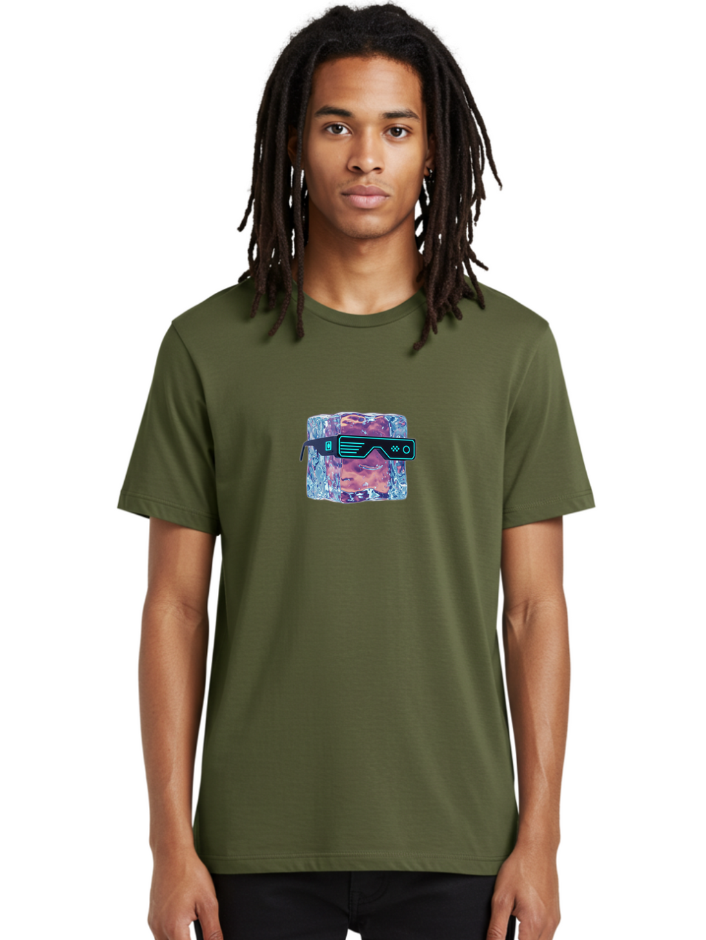 Ice-Cube-Vr-Goggles Men'S Graphic Tee, 100% Cotton, Comfortable Casual Summer Wear, Machine Washable, Vintage Camera, Old Camera, Antique Camera, Black Camera, Classic Photography, Photography Equipment, Nostalgic Device, Film Camera, Bak759
