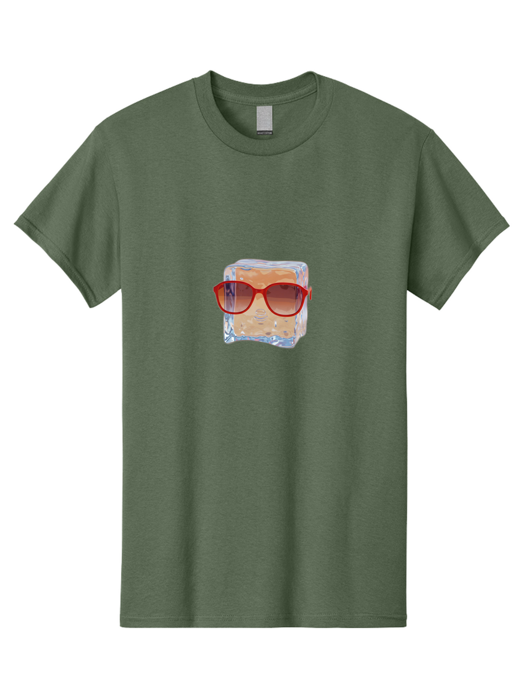 Ice-Cube-With-Red-Sunglasses Men'S Graphic Tee, 100% Cotton, Comfortable Casual Summer Wear, Machine Washable, Vintage Camera, Old Camera, Antique Camera, Black Camera, Classic Photography, Photography Equipment, Nostalgic Device, Film Camera, Bak761