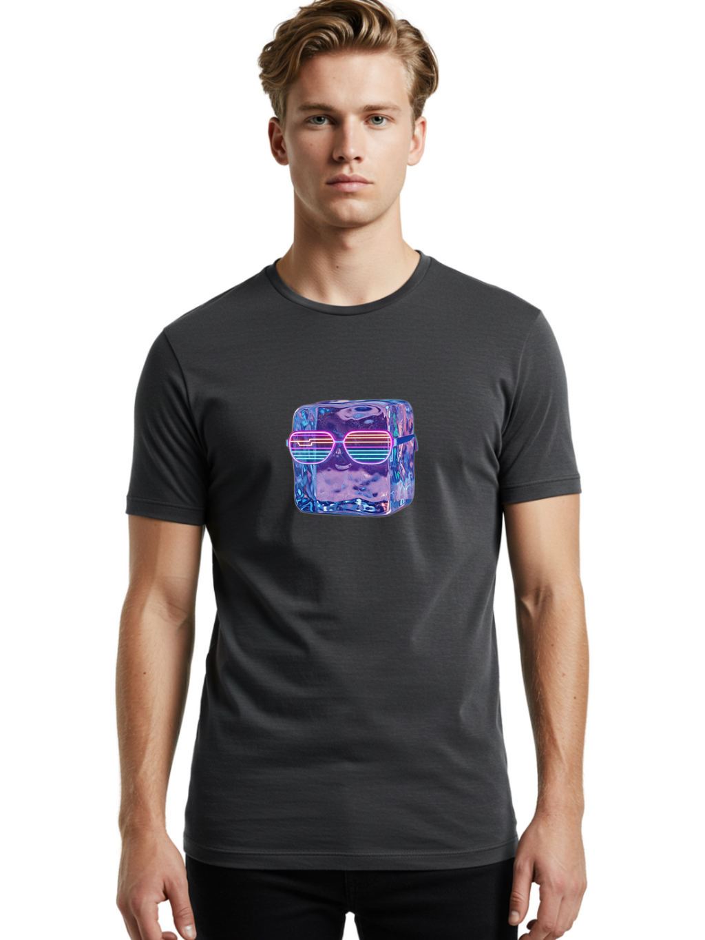 Ice-Cube-With-Sunglasses-1 Men'S Graphic Tee, 100% Cotton, Comfortable Casual Summer Wear, Machine Washable, Vintage Camera, Old Camera, Antique Camera, Black Camera, Classic Photography, Photography Equipment, Nostalgic Device, Film Camera, Bak762