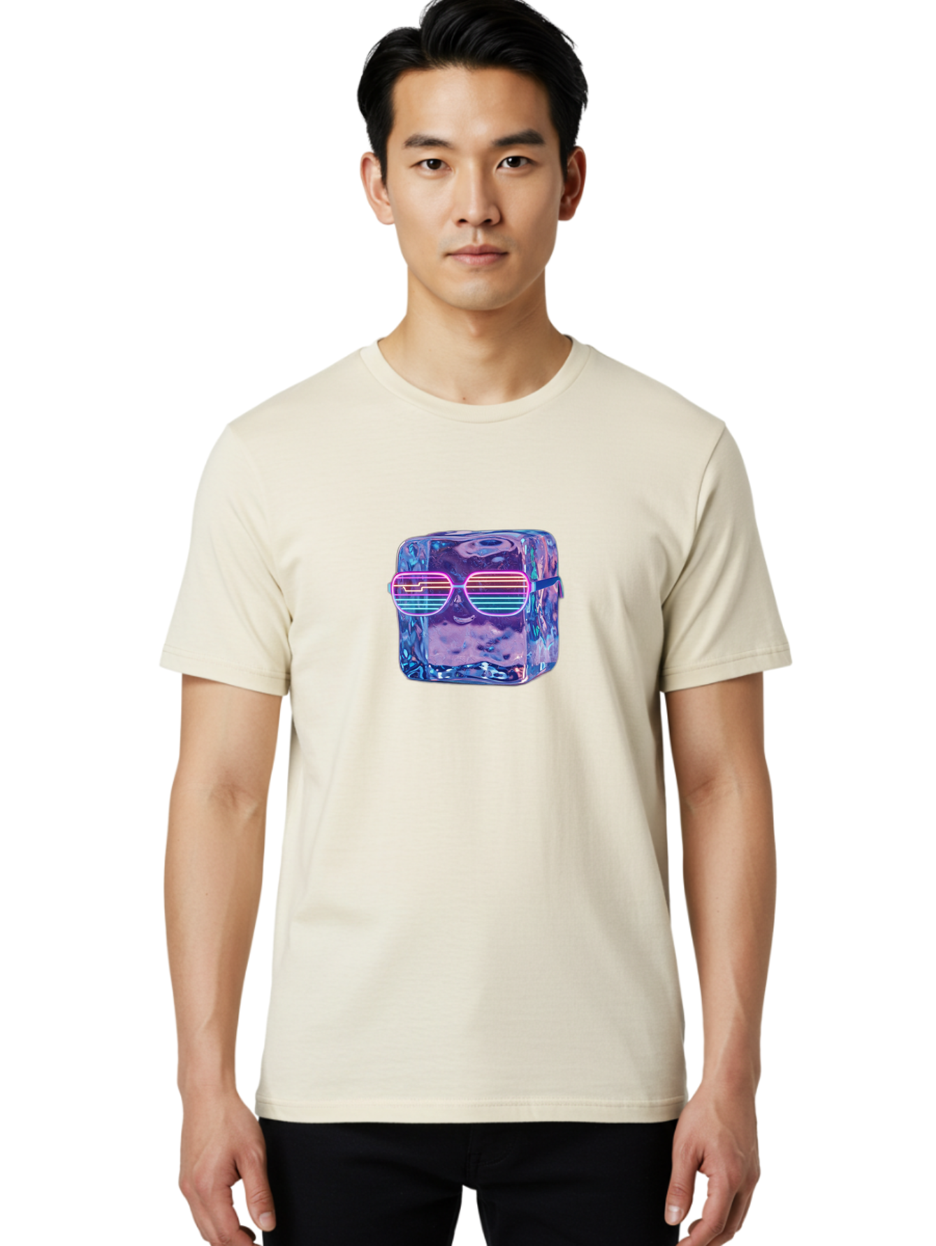 Ice-Cube-With-Sunglasses-1 Men'S Graphic Tee, 100% Cotton, Comfortable Casual Summer Wear, Machine Washable, Vintage Camera, Old Camera, Antique Camera, Black Camera, Classic Photography, Photography Equipment, Nostalgic Device, Film Camera, Bak762