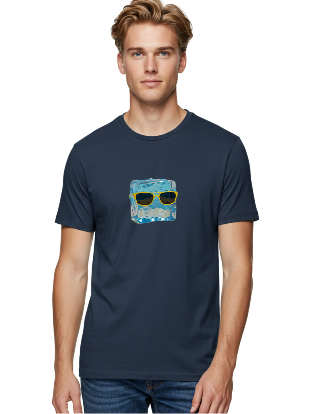 Ice-Cube-With-Sunglasses-2 Men'S Graphic Tee, 100% Cotton, Comfortable Casual Summer Wear, Machine Washable, Vintage Camera, Old Camera, Antique Camera, Black Camera, Classic Photography, Photography Equipment, Nostalgic Device, Film Camera, Bak763