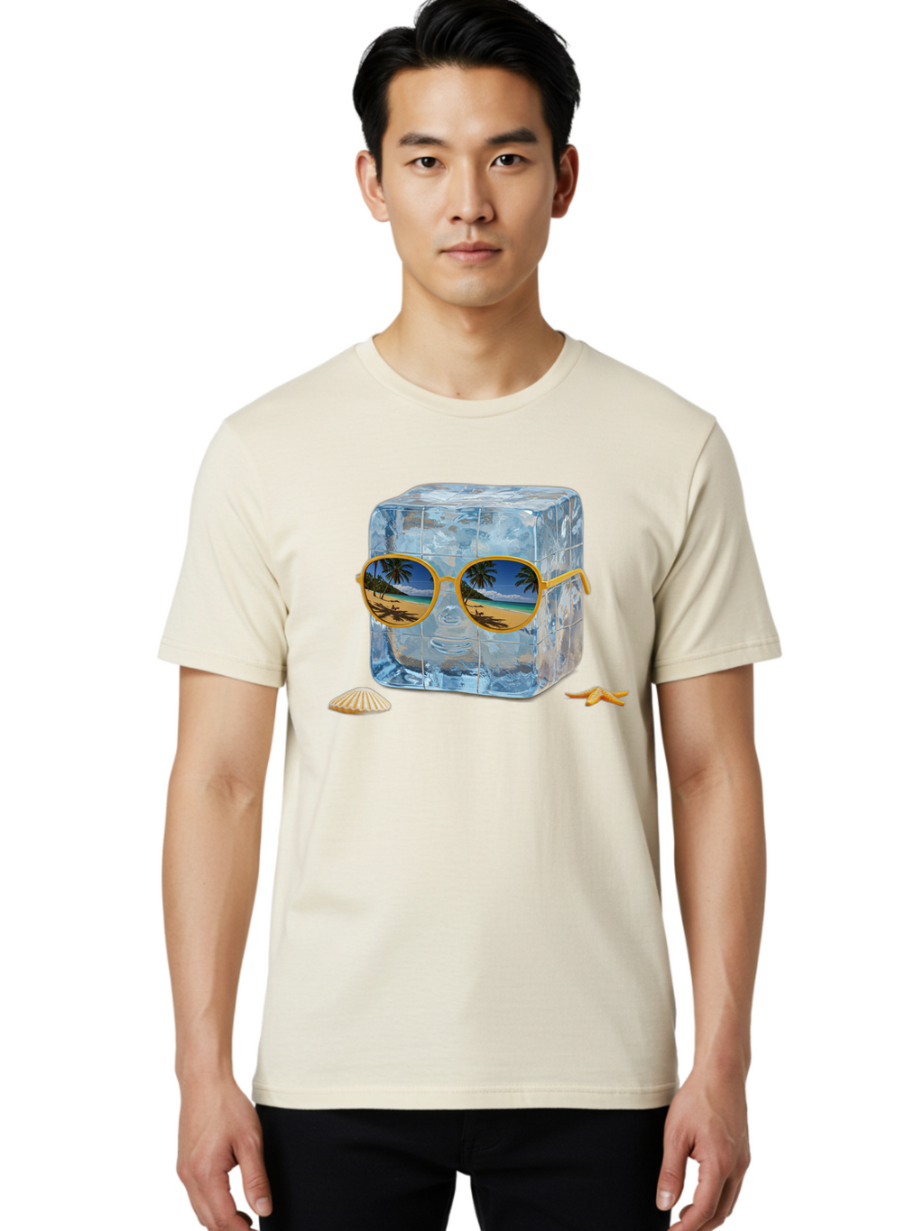 Ice-Cube-With-Sunglasses-3 Men'S Graphic Tee, 100% Cotton, Comfortable Casual Summer Wear, Machine Washable, Vintage Camera, Old Camera, Antique Camera, Black Camera, Classic Photography, Photography Equipment, Nostalgic Device, Film Camera, Bak764