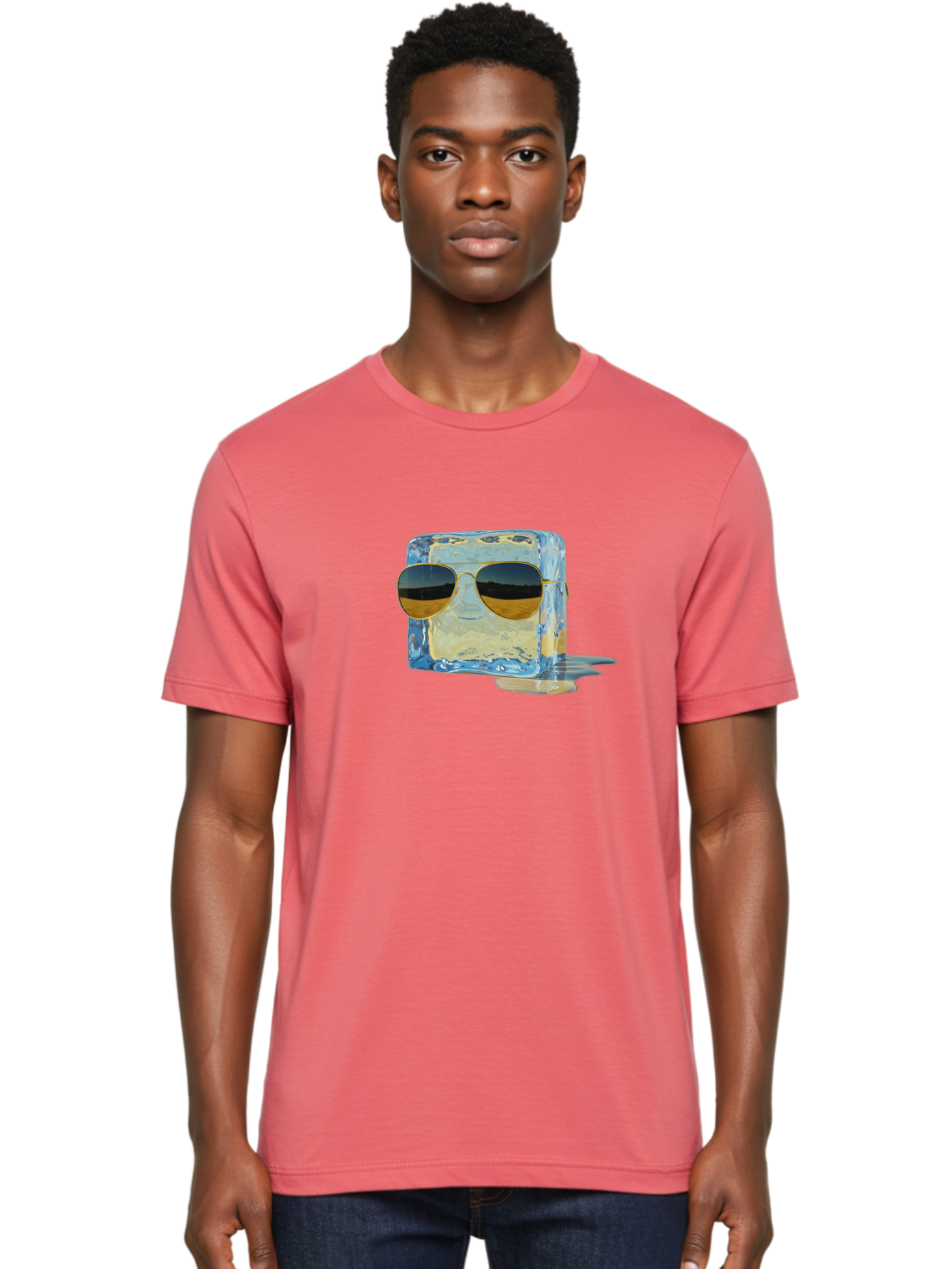 Ice-Cube-With-Sunglasses Men'S Graphic Tee, 100% Cotton, Comfortable Casual Summer Wear, Machine Washable, Vintage Camera, Old Camera, Antique Camera, Black Camera, Classic Photography, Photography Equipment, Nostalgic Device, Film Camera, Bak765