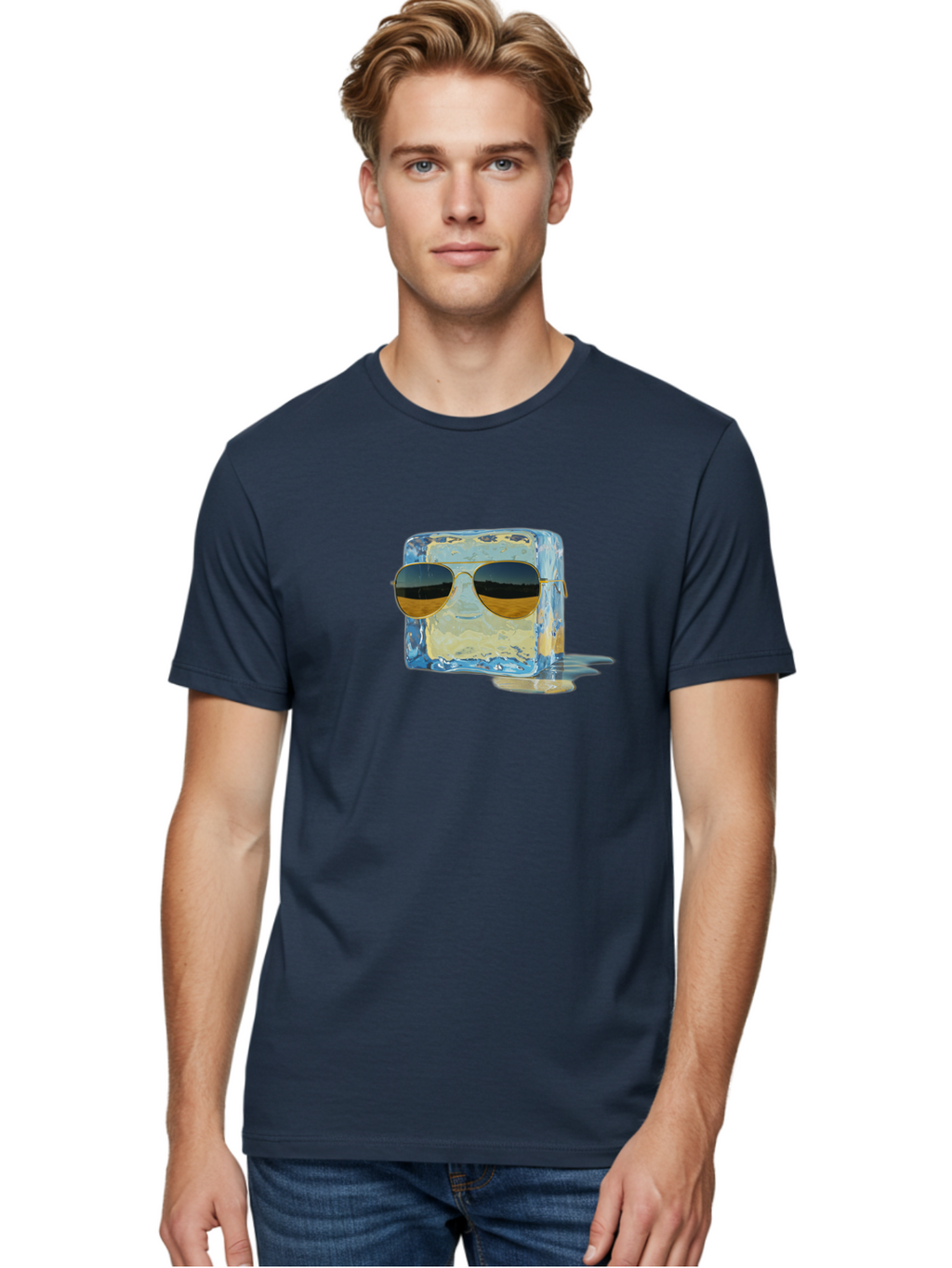 Ice-Cube-With-Sunglasses Men'S Graphic Tee, 100% Cotton, Comfortable Casual Summer Wear, Machine Washable, Vintage Camera, Old Camera, Antique Camera, Black Camera, Classic Photography, Photography Equipment, Nostalgic Device, Film Camera, Bak765