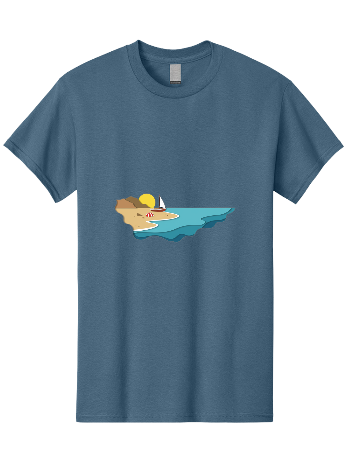 Island-With-Sailboat Men'S Graphic Tee, 100% Cotton, Comfortable Casual Summer Wear, Machine Washable, Vintage Camera, Old Camera, Antique Camera, Black Camera, Classic Photography, Photography Equipment, Nostalgic Device, Film Camera, Bak771