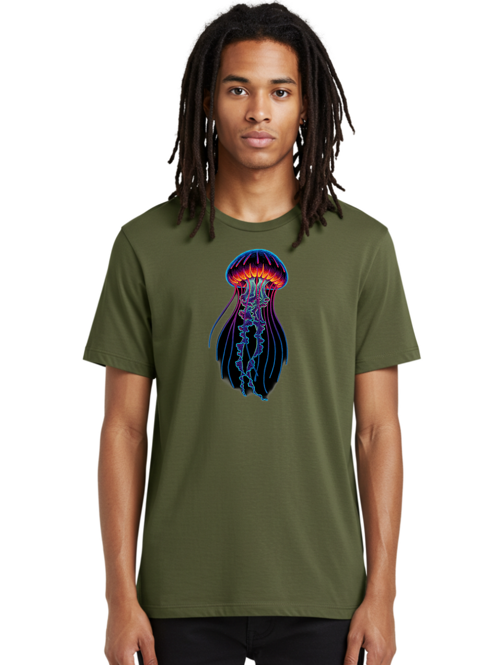 Jellyfish-Illustration Men'S Graphic Tee, 100% Cotton, Comfortable Casual Summer Wear, Machine Washable, Vintage Camera, Old Camera, Antique Camera, Black Camera, Classic Photography, Photography Equipment, Nostalgic Device, Film Camera, Bak773