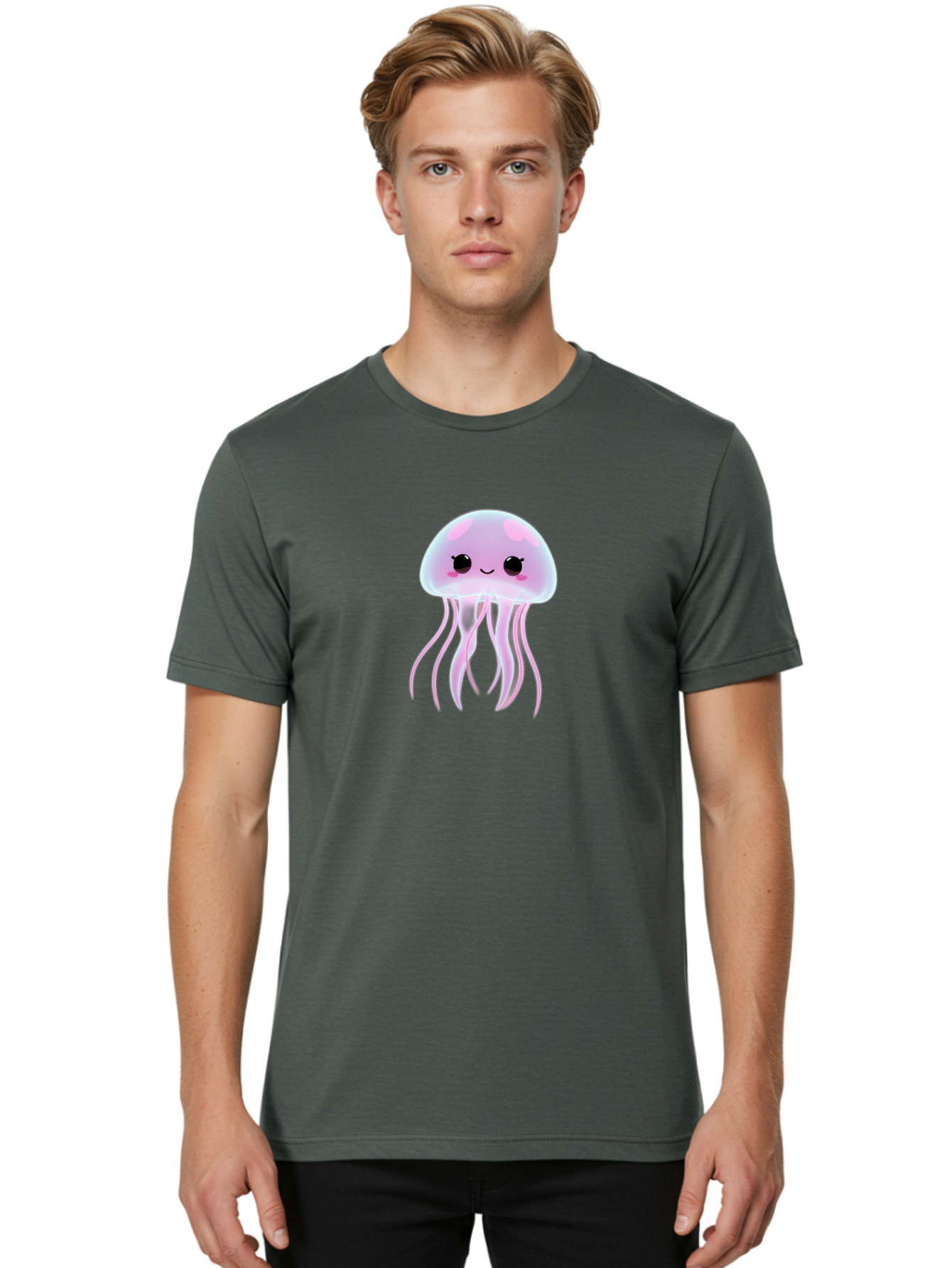 Jellyfish Men'S Graphic Tee, 100% Cotton, Comfortable Casual Summer Wear, Machine Washable, Vintage Camera, Old Camera, Antique Camera, Black Camera, Classic Photography, Photography Equipment, Nostalgic Device, Film Camera, Camera Art Bak774
