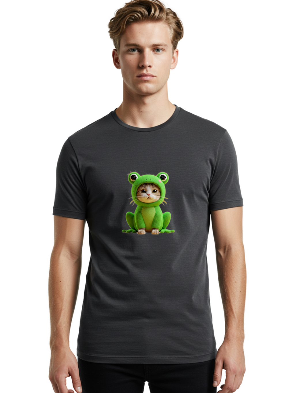 Kitty-Frog Men'S Graphic Tee, 100% Cotton, Comfortable Casual Summer Wear, Machine Washable, Vintage Camera, Old Camera, Antique Camera, Black Camera, Classic Photography, Photography Equipment, Nostalgic Device, Film Camera, Camera Art Bak778