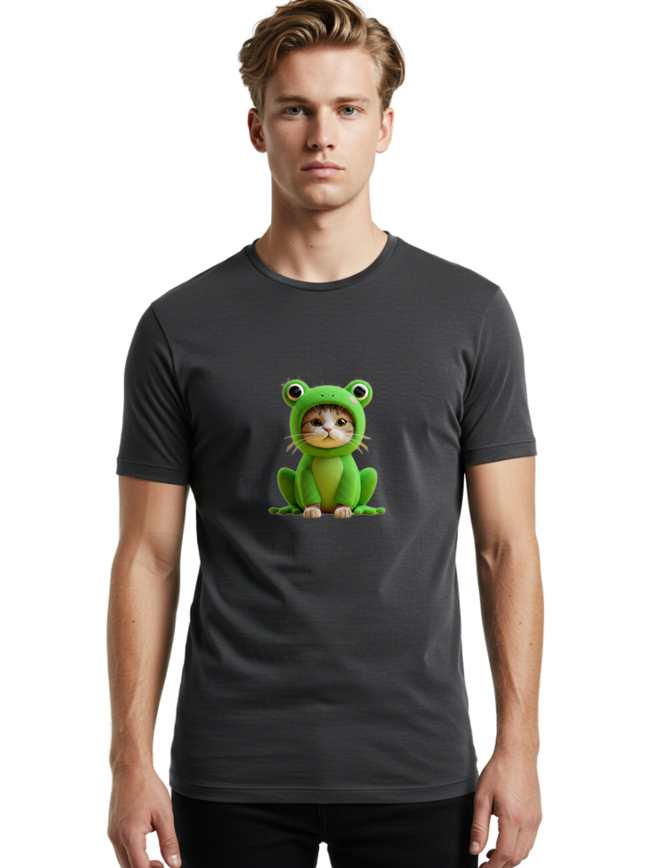 Kitty-Frog Men'S Graphic Tee, 100% Cotton, Comfortable Casual Summer Wear, Machine Washable, Vintage Camera, Old Camera, Antique Camera, Black Camera, Classic Photography, Photography Equipment, Nostalgic Device, Film Camera, Camera Art Bak778