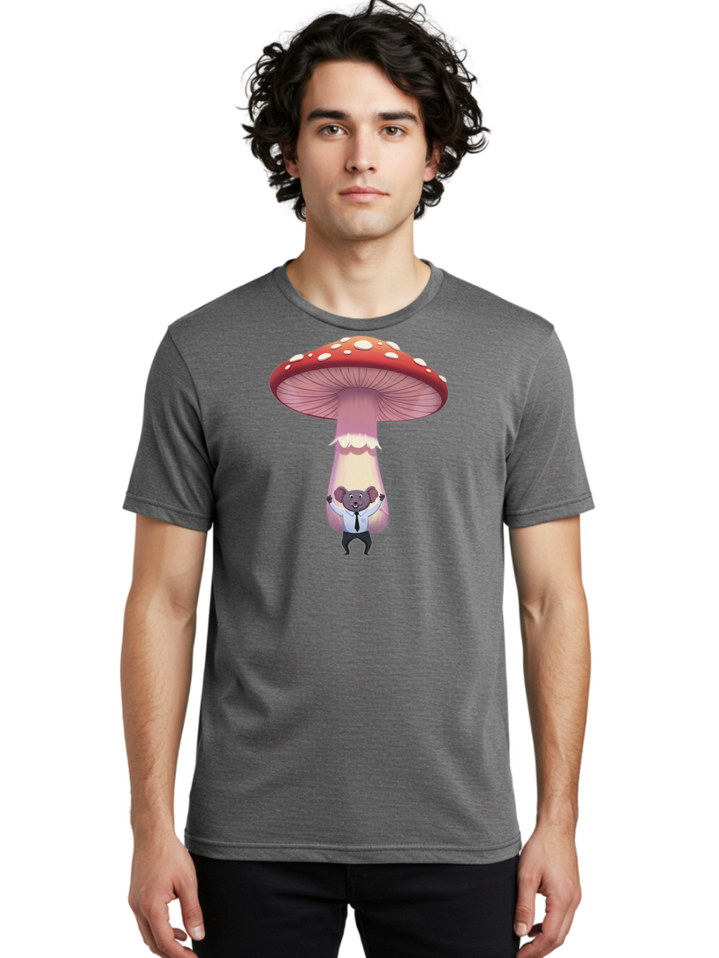 Koala-In-Mushroom Men'S Graphic Tee, 100% Cotton, Comfortable Casual Summer Wear, Machine Washable, Vintage Camera, Old Camera, Antique Camera, Black Camera, Classic Photography, Photography Equipment, Nostalgic Device, Film Camera, Camera Art Bak779
