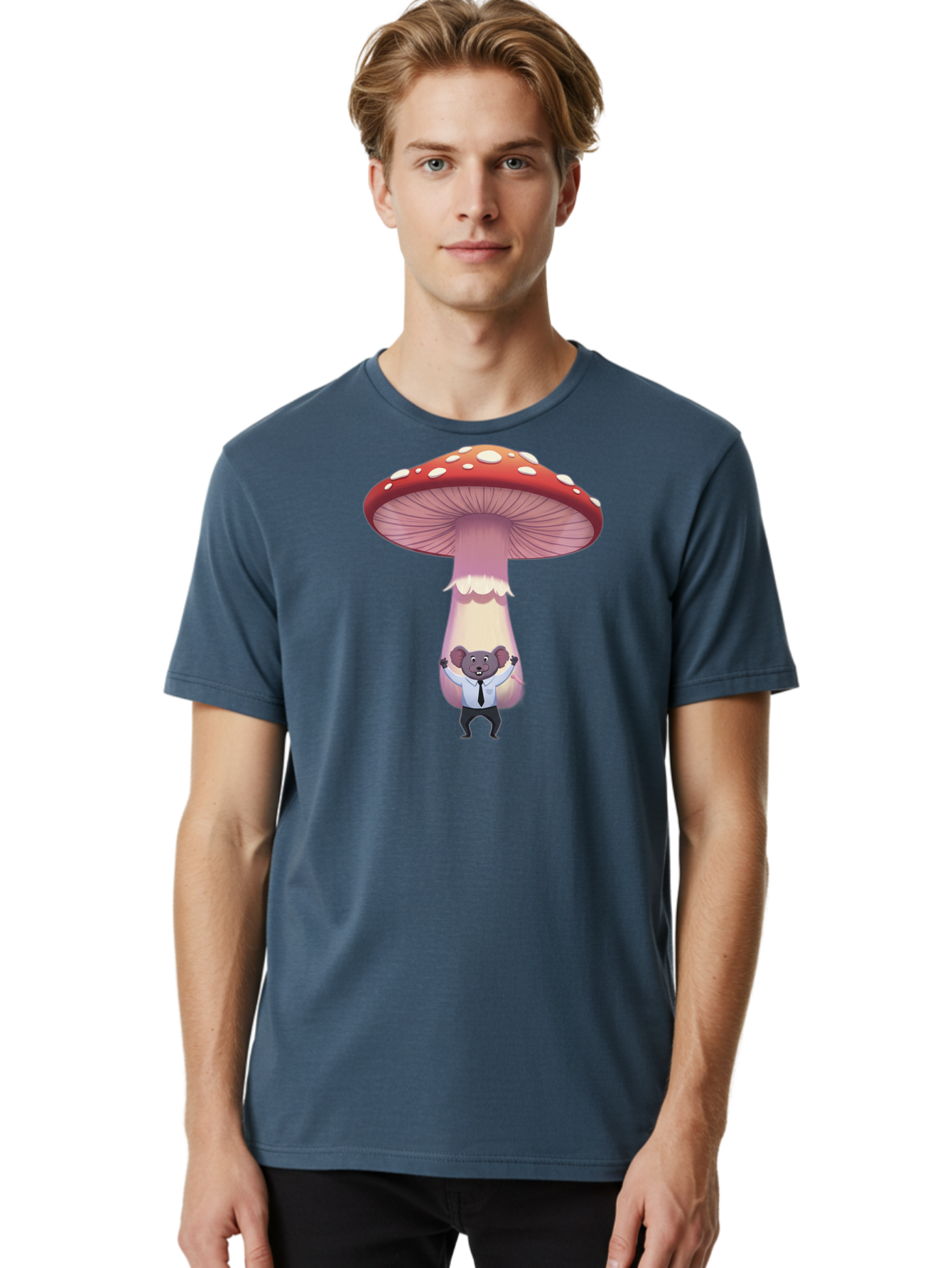 Koala-In-Mushroom Men'S Graphic Tee, 100% Cotton, Comfortable Casual Summer Wear, Machine Washable, Vintage Camera, Old Camera, Antique Camera, Black Camera, Classic Photography, Photography Equipment, Nostalgic Device, Film Camera, Camera Art Bak779