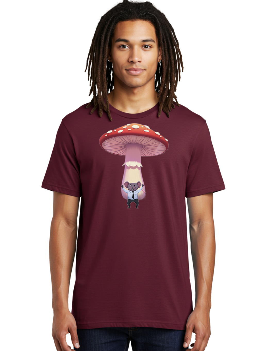 Koala-In-Mushroom Men'S Graphic Tee, 100% Cotton, Comfortable Casual Summer Wear, Machine Washable, Vintage Camera, Old Camera, Antique Camera, Black Camera, Classic Photography, Photography Equipment, Nostalgic Device, Film Camera, Camera Art Bak779