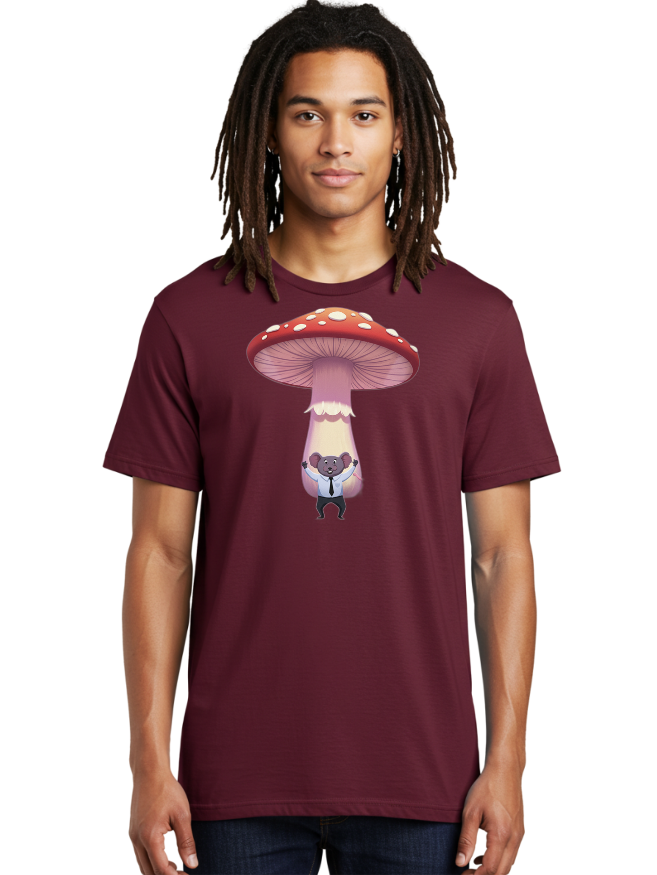 Koala-In-Mushroom Men'S Graphic Tee, 100% Cotton, Comfortable Casual Summer Wear, Machine Washable, Vintage Camera, Old Camera, Antique Camera, Black Camera, Classic Photography, Photography Equipment, Nostalgic Device, Film Camera, Camera Art Bak779