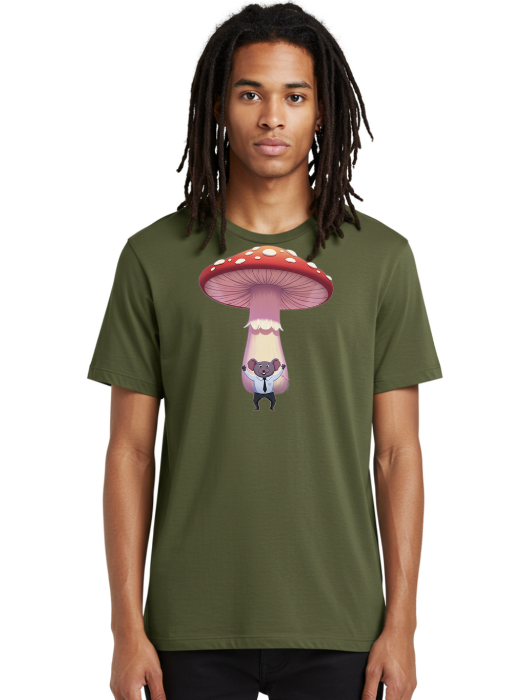 Koala-In-Mushroom Men'S Graphic Tee, 100% Cotton, Comfortable Casual Summer Wear, Machine Washable, Vintage Camera, Old Camera, Antique Camera, Black Camera, Classic Photography, Photography Equipment, Nostalgic Device, Film Camera, Camera Art Bak779