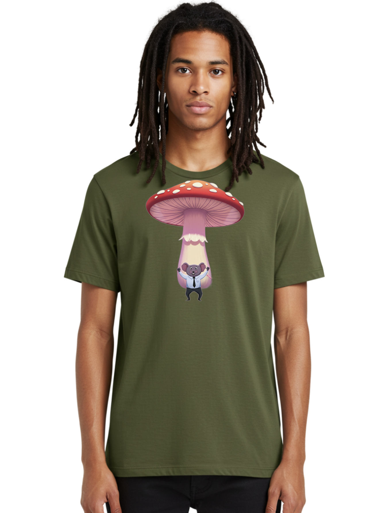 Koala-In-Mushroom Men'S Graphic Tee, 100% Cotton, Comfortable Casual Summer Wear, Machine Washable, Vintage Camera, Old Camera, Antique Camera, Black Camera, Classic Photography, Photography Equipment, Nostalgic Device, Film Camera, Camera Art Bak779