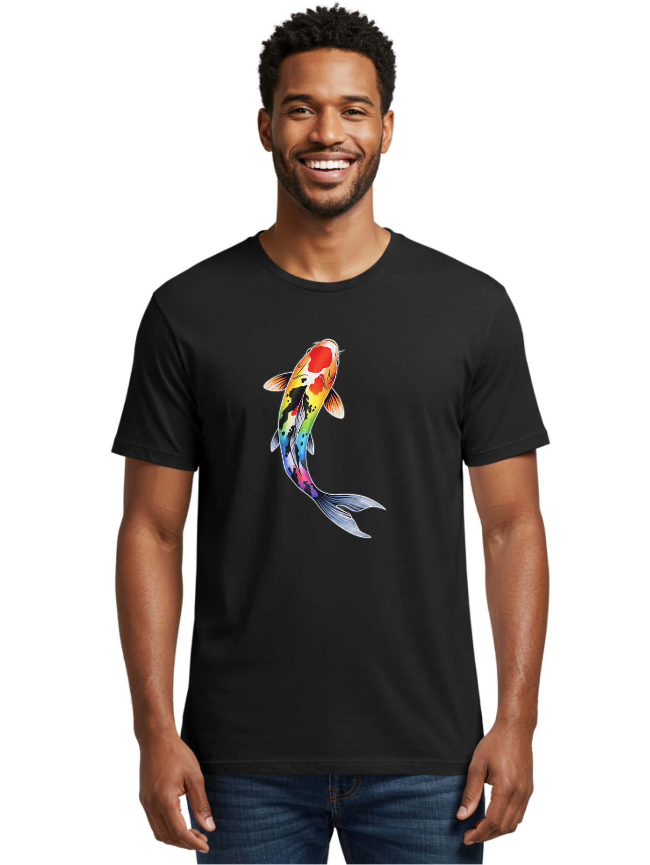 Koi-Fish-1 Men'S Graphic Tee, 100% Cotton, Comfortable Casual Summer Wear, Machine Washable, Vintage Camera, Old Camera, Antique Camera, Black Camera, Classic Photography, Photography Equipment, Nostalgic Device, Film Camera, Camera Art Bak781