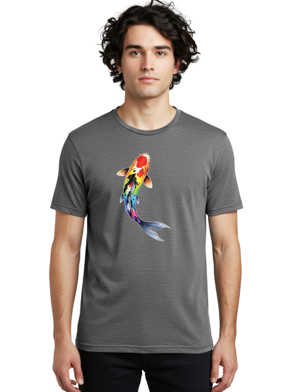 Koi-Fish-1 Men'S Graphic Tee, 100% Cotton, Comfortable Casual Summer Wear, Machine Washable, Vintage Camera, Old Camera, Antique Camera, Black Camera, Classic Photography, Photography Equipment, Nostalgic Device, Film Camera, Camera Art Bak781
