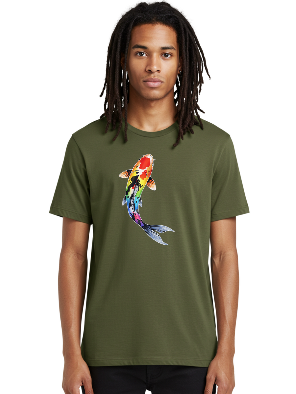 Koi-Fish-1 Men'S Graphic Tee, 100% Cotton, Comfortable Casual Summer Wear, Machine Washable, Vintage Camera, Old Camera, Antique Camera, Black Camera, Classic Photography, Photography Equipment, Nostalgic Device, Film Camera, Camera Art Bak781