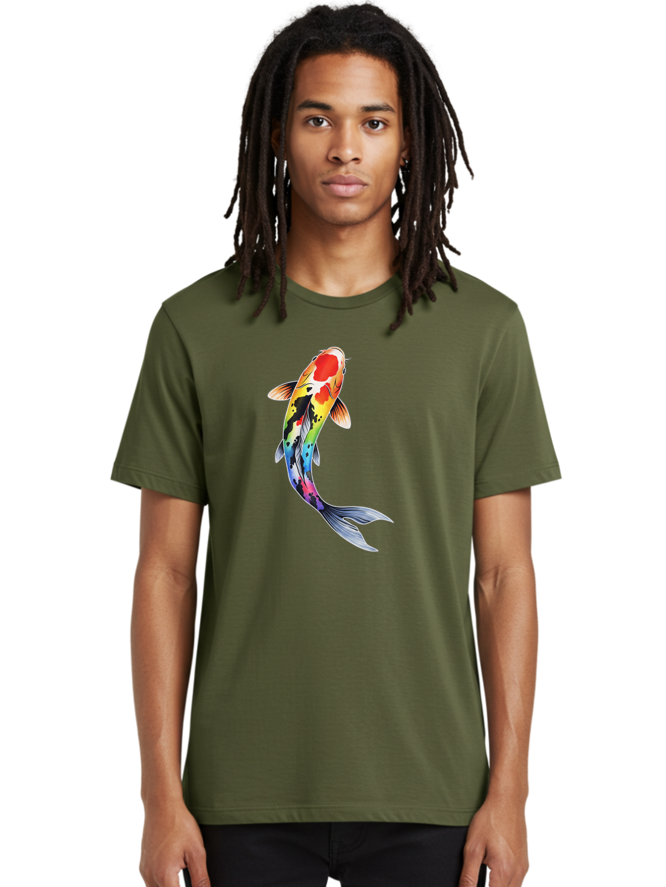 Koi-Fish-1 Men'S Graphic Tee, 100% Cotton, Comfortable Casual Summer Wear, Machine Washable, Vintage Camera, Old Camera, Antique Camera, Black Camera, Classic Photography, Photography Equipment, Nostalgic Device, Film Camera, Camera Art Bak781