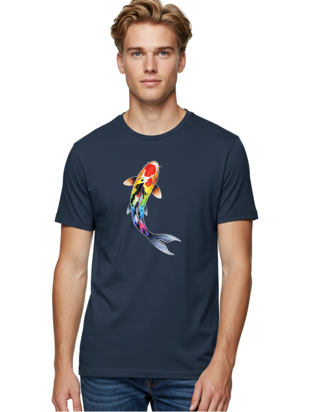 Koi-Fish-1 Men'S Graphic Tee, 100% Cotton, Comfortable Casual Summer Wear, Machine Washable, Vintage Camera, Old Camera, Antique Camera, Black Camera, Classic Photography, Photography Equipment, Nostalgic Device, Film Camera, Camera Art Bak781