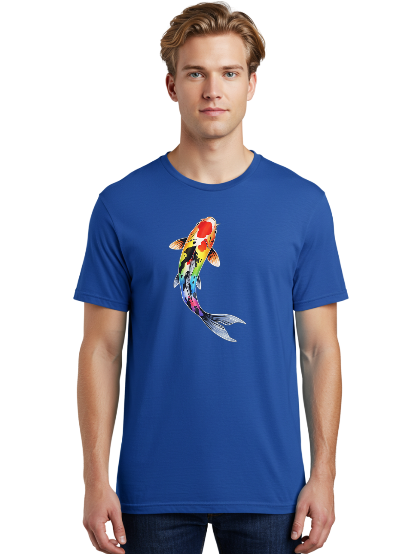 Koi-Fish-1 Men'S Graphic Tee, 100% Cotton, Comfortable Casual Summer Wear, Machine Washable, Vintage Camera, Old Camera, Antique Camera, Black Camera, Classic Photography, Photography Equipment, Nostalgic Device, Film Camera, Camera Art Bak781