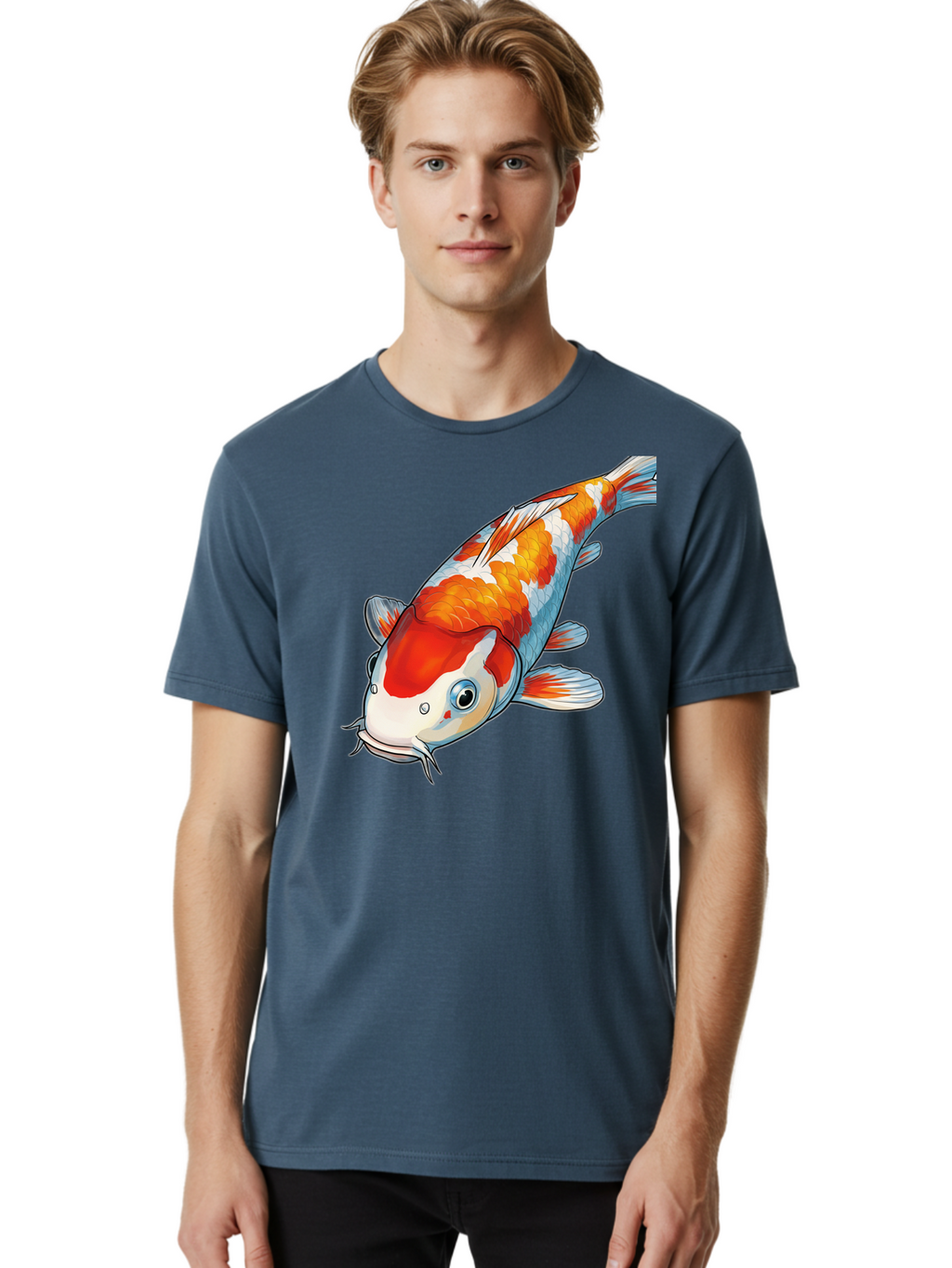 Koi-Fish-2 Men'S Graphic Tee, 100% Cotton, Comfortable Casual Summer Wear, Machine Washable, Vintage Camera, Old Camera, Antique Camera, Black Camera, Classic Photography, Photography Equipment, Nostalgic Device, Film Camera, Camera Art Bak782